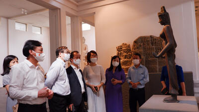 Đoàn khảo sát của Ủy ban Văn hóa, Giáo dục khảo sát tại Bảo tàng Điêu khắc Chăm Đà Nẵng