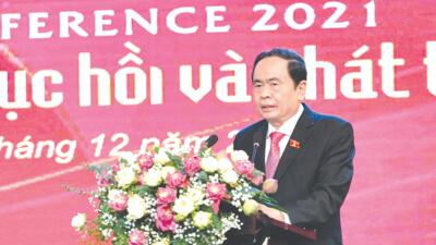 Phó Chủ tịch Thường trực Quốc hội Trần Thanh Mẫn phát biểu tại Hội thảo