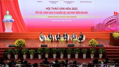 Hình ảnh thảo luận tại Phiên toàn thể - Hội thảo Văn hóa 2022
